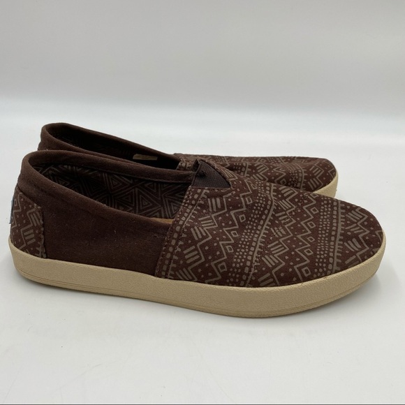 Toms Men's Aztec Print Classic Canvas Slip-On Shoes Size 8 - Picture 7 of 10